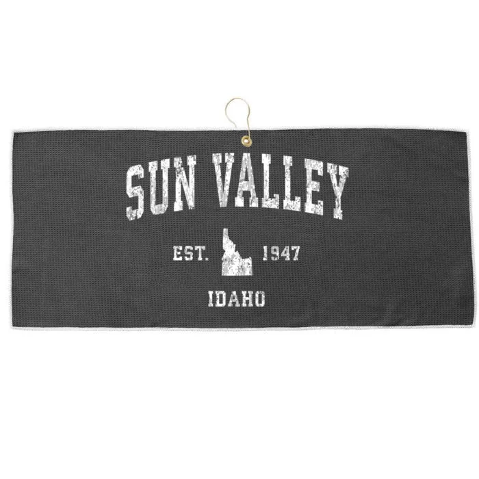 Sun Valley Idaho Id Vintage Athletic Sports Large Microfiber Waffle Golf Towel