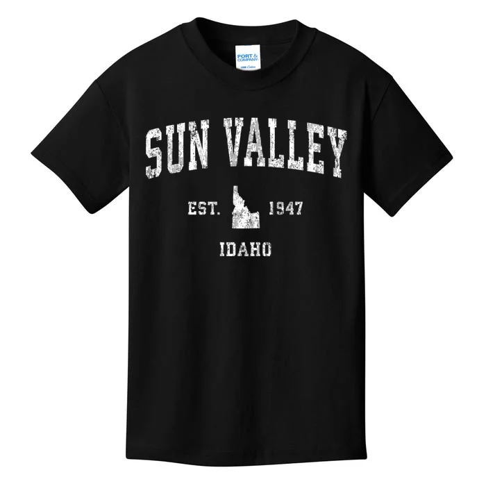 Sun Valley Idaho Id Vintage Athletic Sports Kids T-Shirt