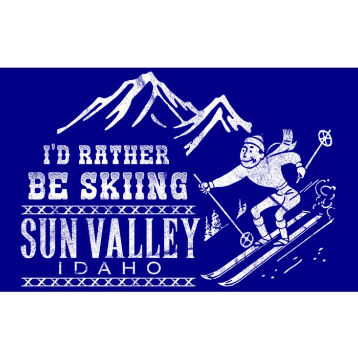 Sun Valley Id Rather Be Skiing Great Gift Retro Vintage Bumper Sticker