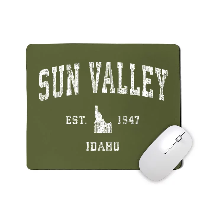 Sun Valley Idaho Id Vintage Athletic Sports Design Established Mousepad