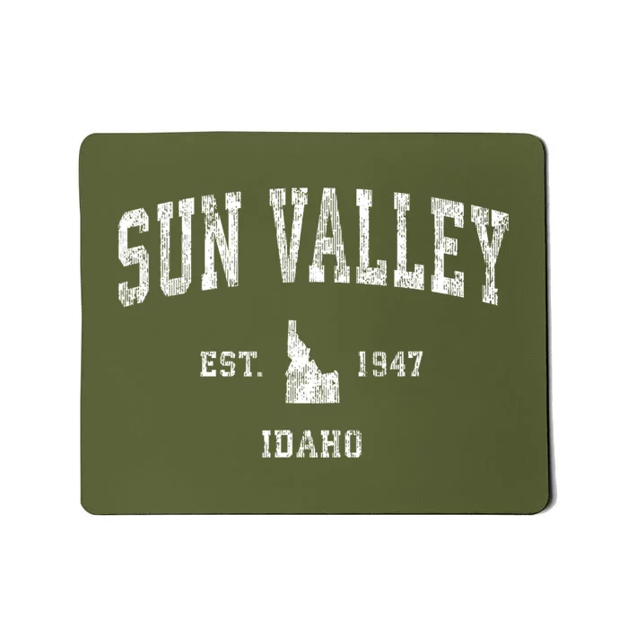 Sun Valley Idaho Id Vintage Athletic Sports Design Established Mousepad