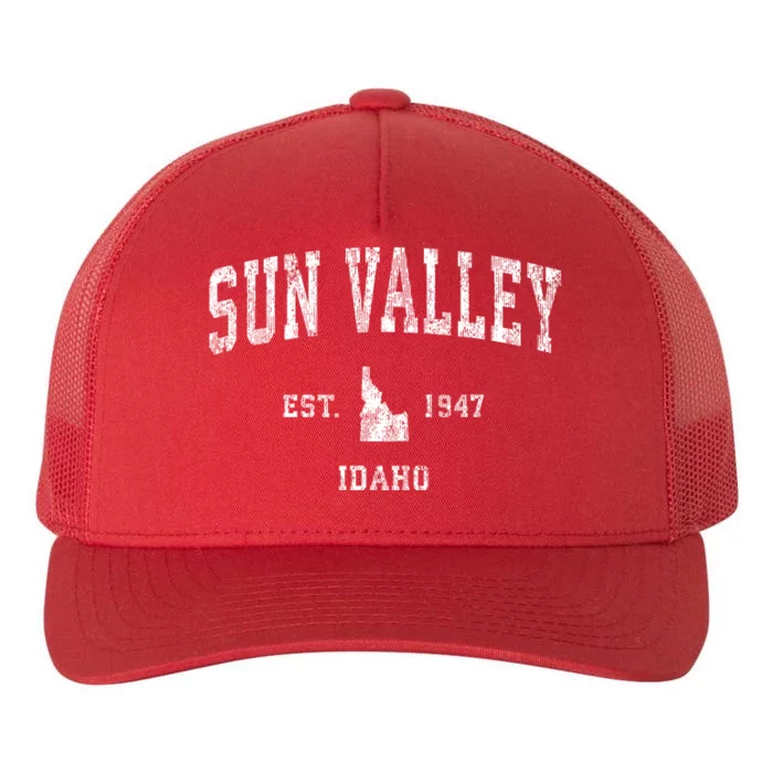 Sun Valley Idaho Id Vintage Athletic Sports Design Established Yupoong Adult 5-Panel Trucker Hat