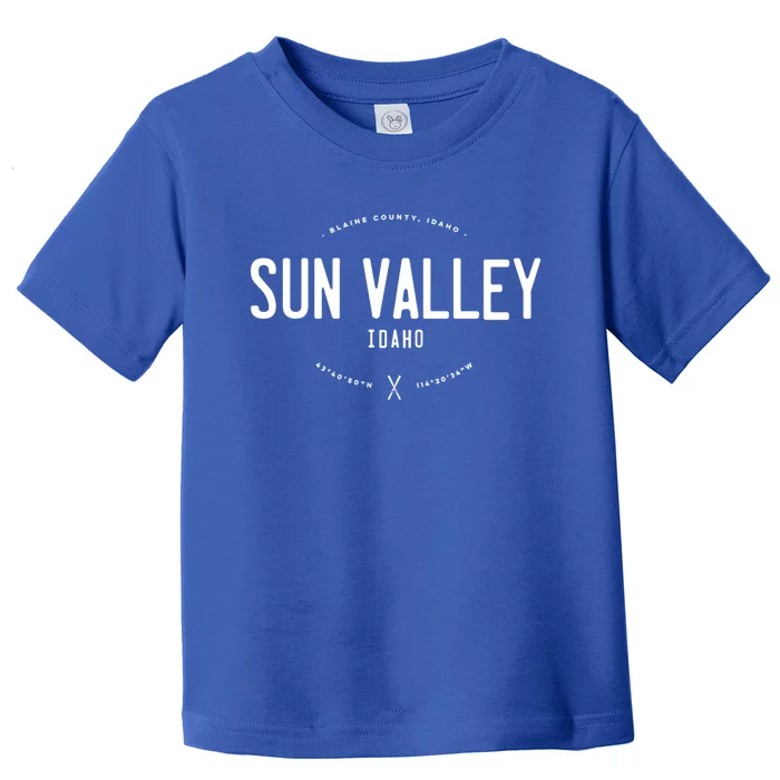 Sun Valley Idaho Graphic Distressed Vintage Ski Gift Toddler T-Shirt