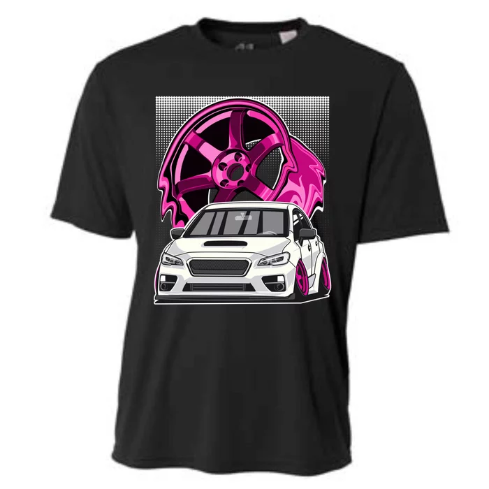 Subie Va Jdm Stance Car Wheel Boxer Motor Racing Graphic Cute Gift Cooling Performance Crew T-Shirt