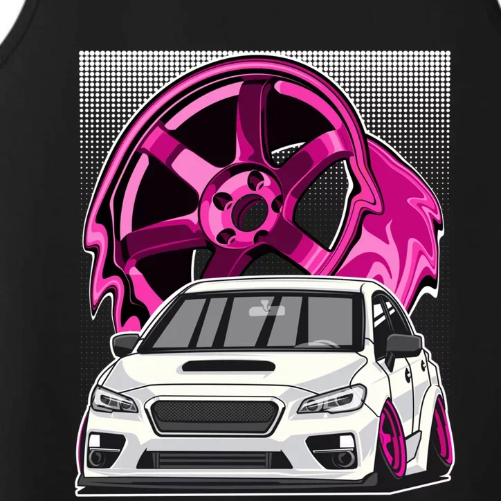 Subie Va Jdm Stance Car Wheel Boxer Motor Racing Graphic Cute Gift Performance Tank