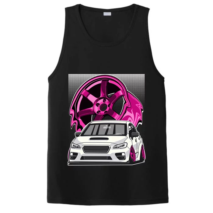 Subie Va Jdm Stance Car Wheel Boxer Motor Racing Graphic Cute Gift Performance Tank