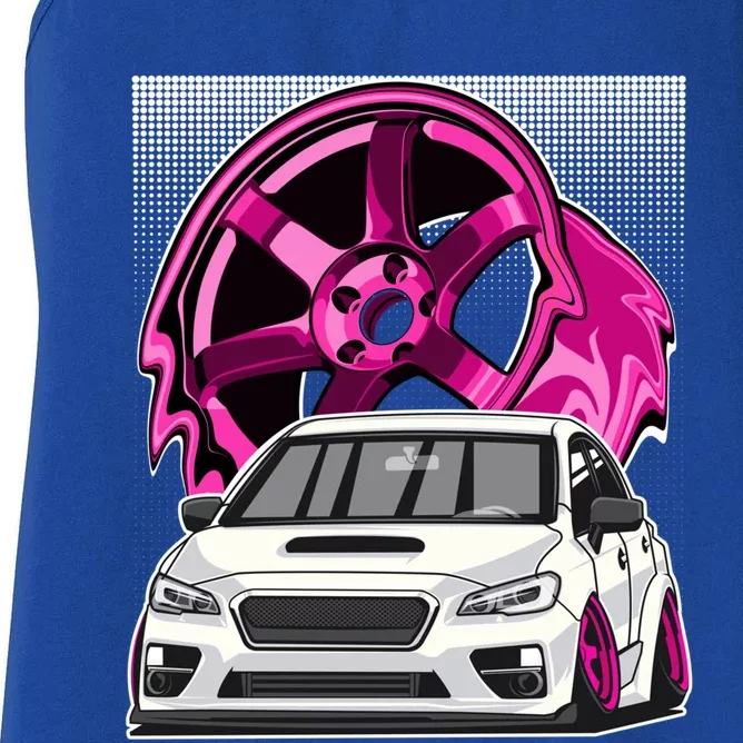 Subie Va Jdm Stance Car Wheel Boxer Motor Racing Graphic Cute Gift Women's Racerback Tank