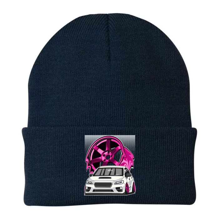 Subie Va Jdm Stance Car Wheel Boxer Motor Racing Graphic Cute Gift Knit Cap Winter Beanie