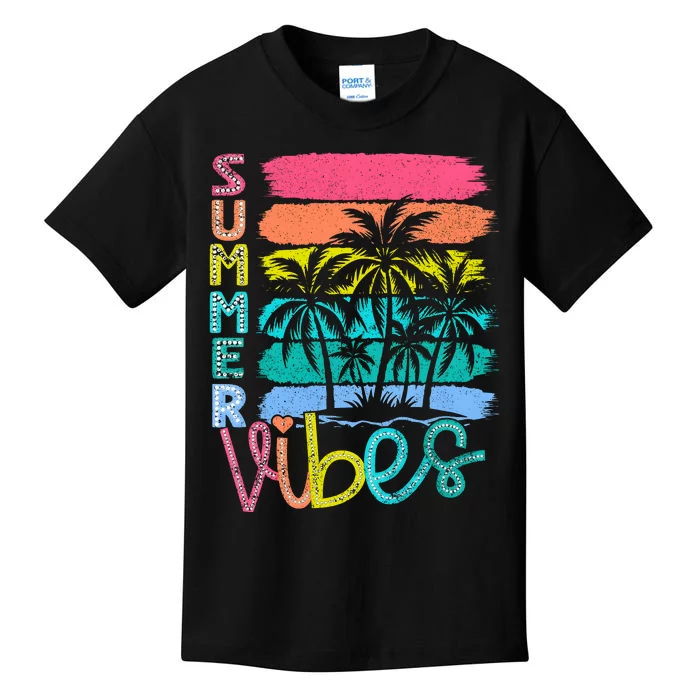 Summer Vibes Lake Days Hello Summer Kids T-Shirt