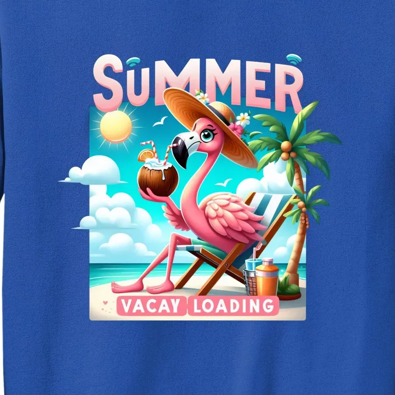 Summer Vacay Loading Hello Summer Cute Flamingo Vacation Gift Sweatshirt