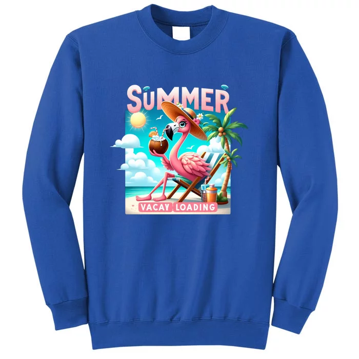 Summer Vacay Loading Hello Summer Cute Flamingo Vacation Gift Sweatshirt