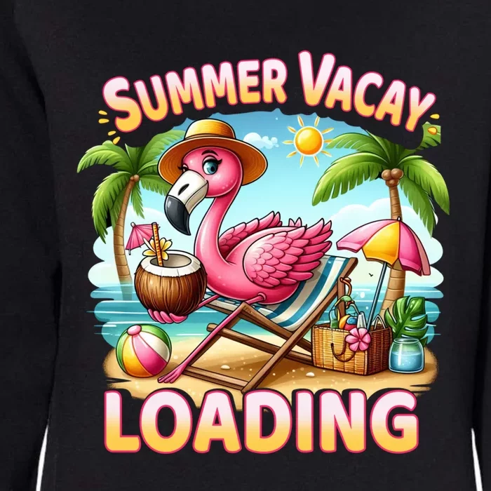 Summer Vacay Loading Cute Flamingo Family Trip Hello Summer Meaningful Gift Womens California Wash Sweatshirt