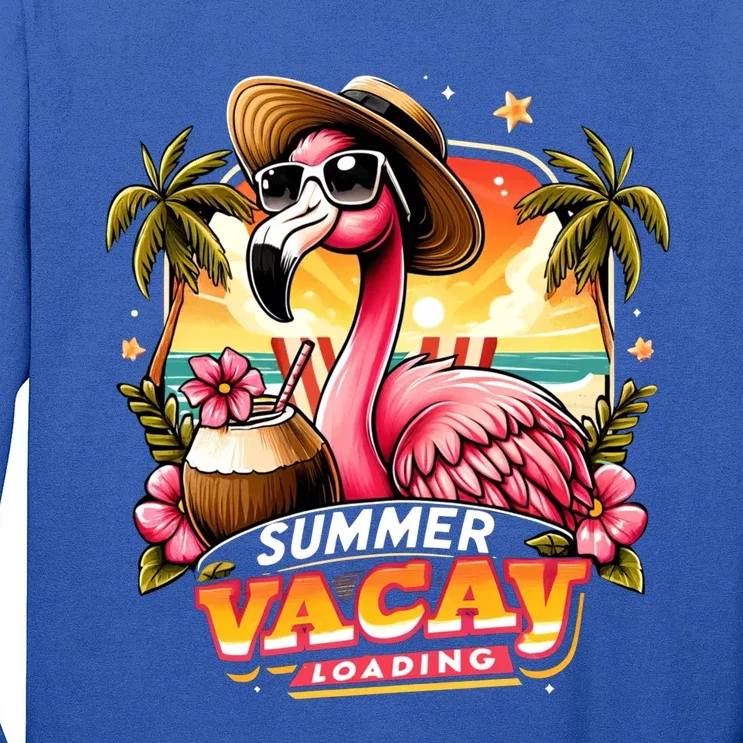 Summer Vacay Loading Hello Summer Cute Flamingo Family Trip Gift Long Sleeve Shirt