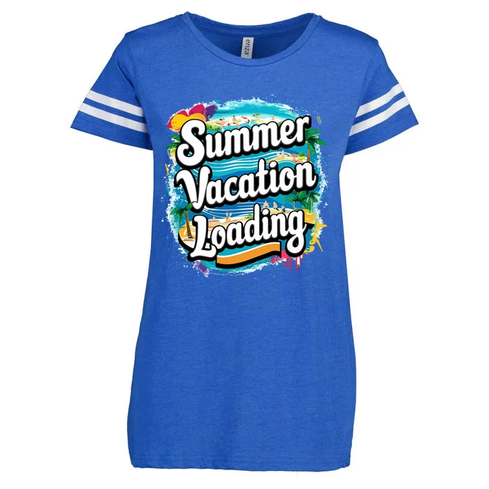 Summer Vacay Loading Summer Teacher End Of The Year Meaningful Gift Enza Ladies Jersey Football T-Shirt