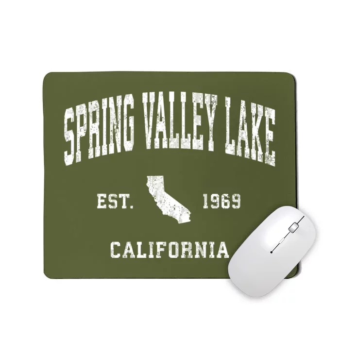 Spring Valley Lake California Ca Vintage Athletic Mousepad