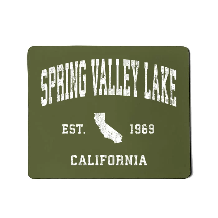 Spring Valley Lake California Ca Vintage Athletic Mousepad