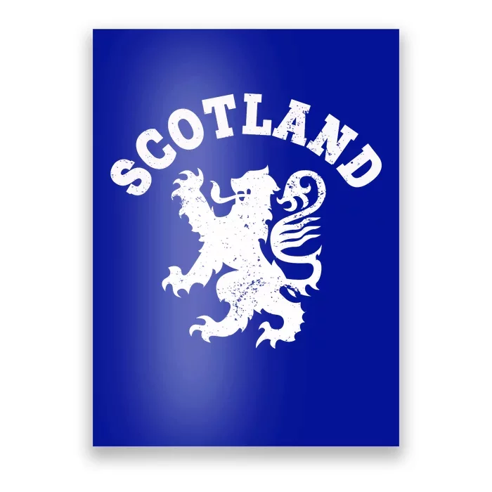 Scotland Vintage Lion Scottish Pride Gift Uk Cute Gift Poster