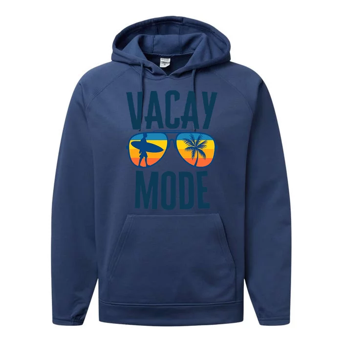 Summer Vacay Mode Matching Family Vacation Beach Trip Performance Fleece Hoodie