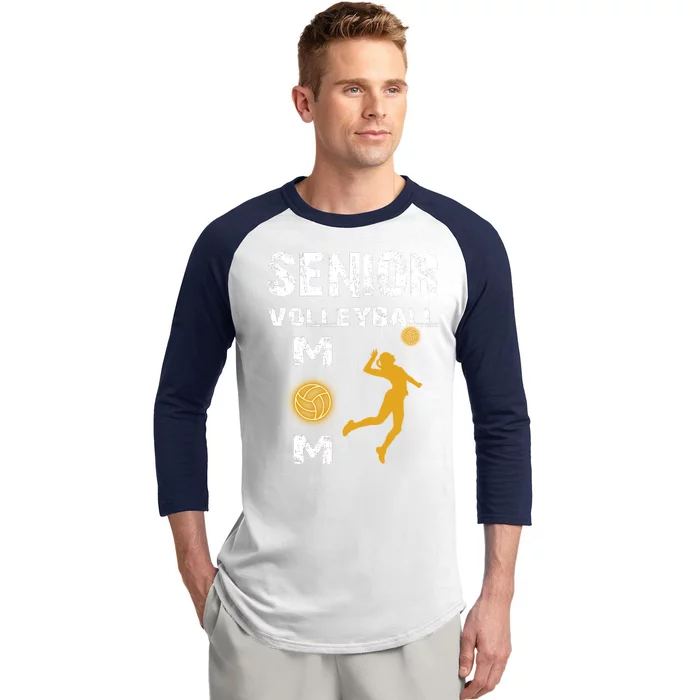 Senior Volleyball Mom Gift Baseball Sleeve Shirt