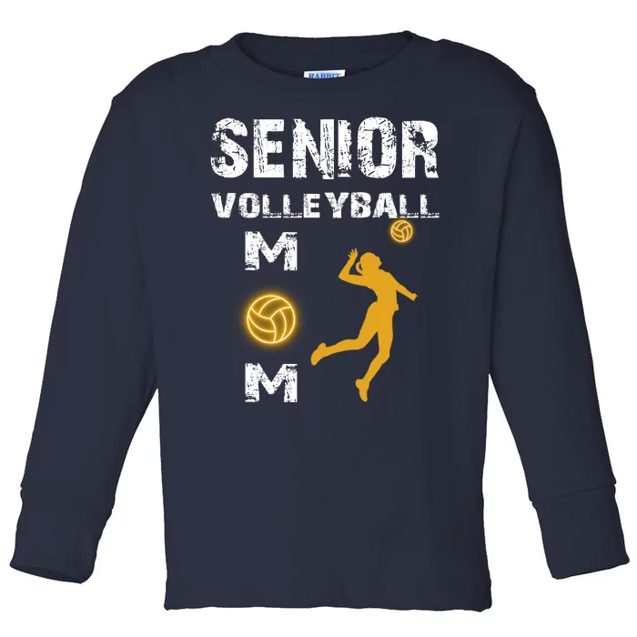 Senior Volleyball Mom Gift Toddler Long Sleeve Shirt