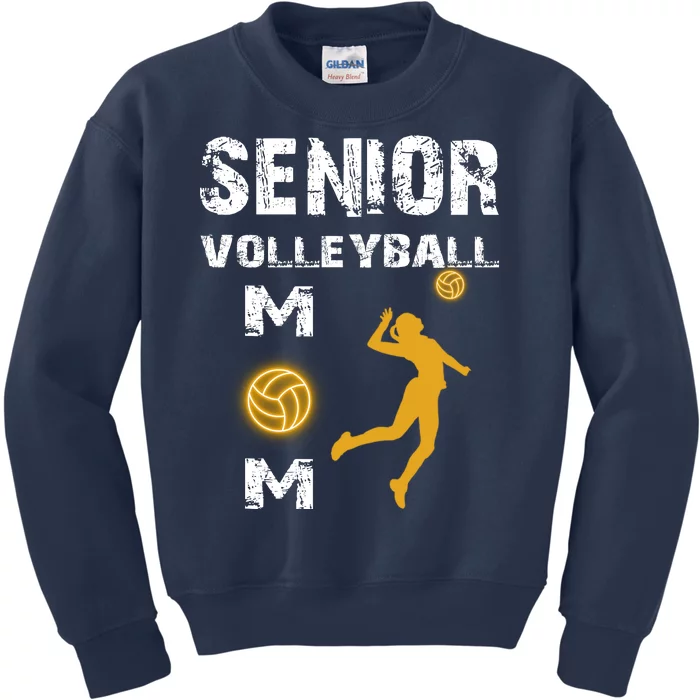 Senior Volleyball Mom Gift Kids Sweatshirt