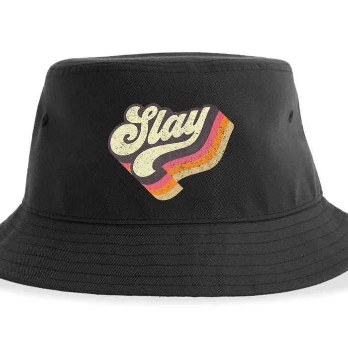 Slayinternet Viral Meme Dank Slang Vintage Style Retro Sustainable Bucket Hat