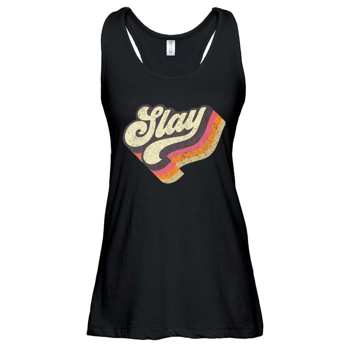 Slayinternet Viral Meme Dank Slang Vintage Style Retro Ladies Essential Flowy Tank