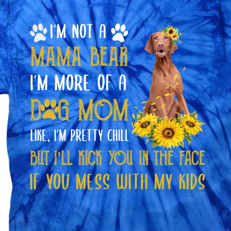 Sunflower Vizsla Mom Mothers Day Dog Mom Gift Tie-Dye T-Shirt