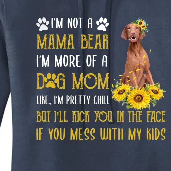 Sunflower Vizsla Mom Mothers Day Dog Mom Gift Women's Pullover Hoodie