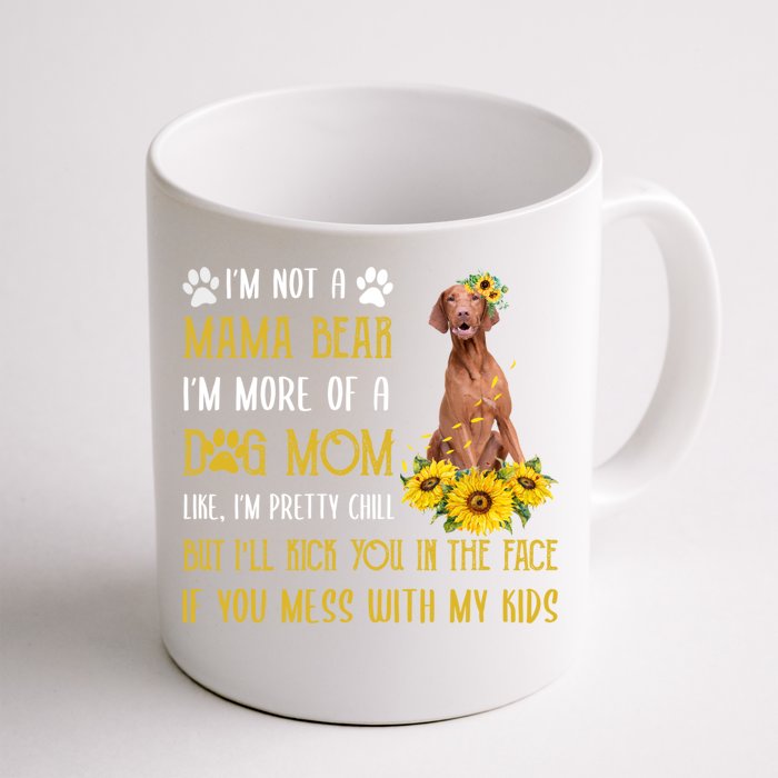 Sunflower Vizsla Mom Mothers Day Dog Mom Gift Front & Back Coffee Mug