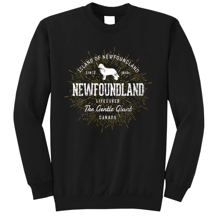 S Vintage Newfie For Dog Lovers Newfoundland Vneck Sweatshirt