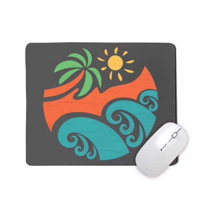 Summer Vacation Ocean Waves Mousepad