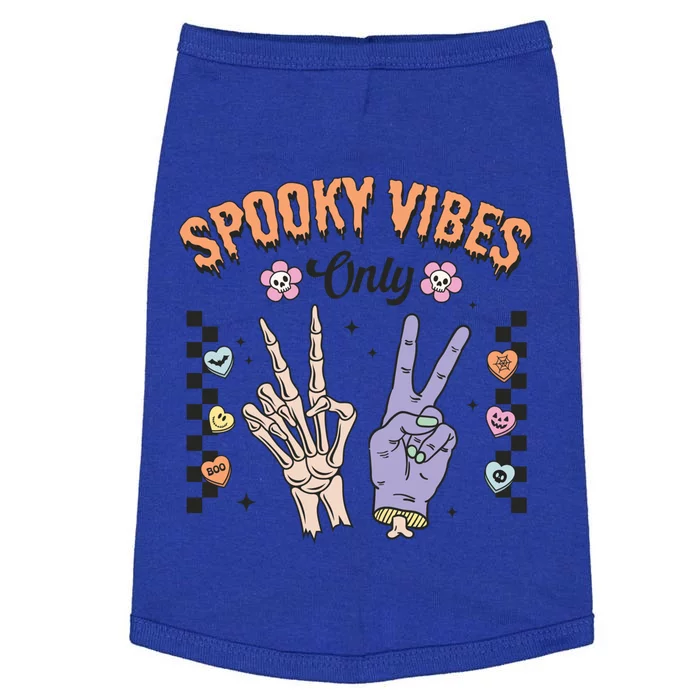 Spooky Vibes Only Skeleton Bone Hand Halloween Gift Doggie Tank