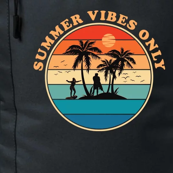 Summer Vibes Only Retro Beach Sunset Daily Commute Backpack