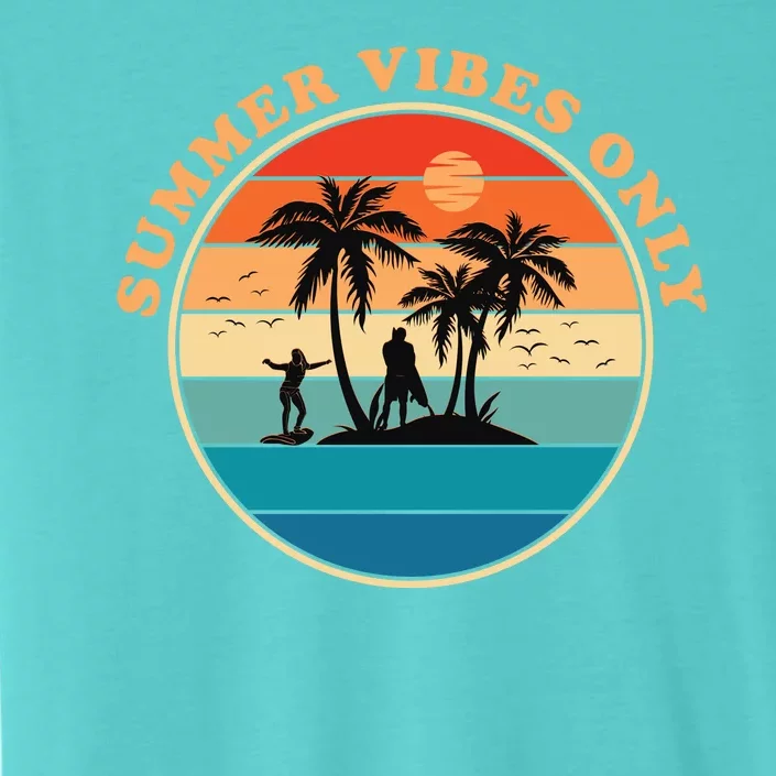 Summer Vibes Only Retro Beach Sunset ChromaSoft Performance T-Shirt