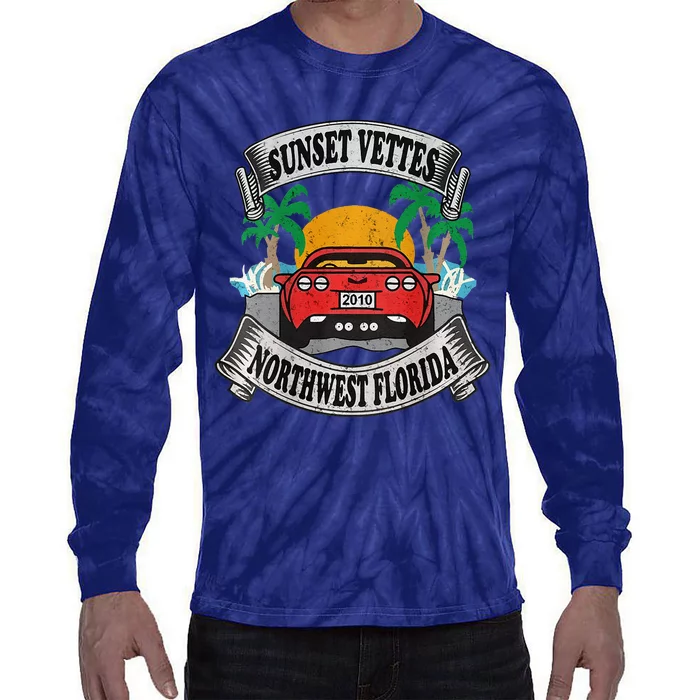 Sunset Vettes Of Northwest Florida Tie-Dye Long Sleeve Shirt