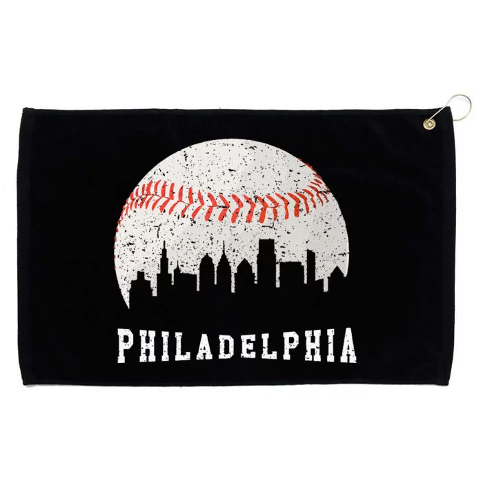 Skyline Vintage Philadelphia Baseball Fans Grommeted Golf Towel