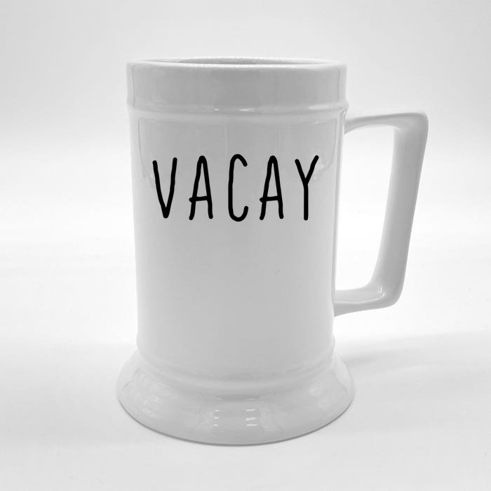 Summer Vacation Palm Retro Vintage Oh Hey Vacay Great Gift Front & Back Beer Stein