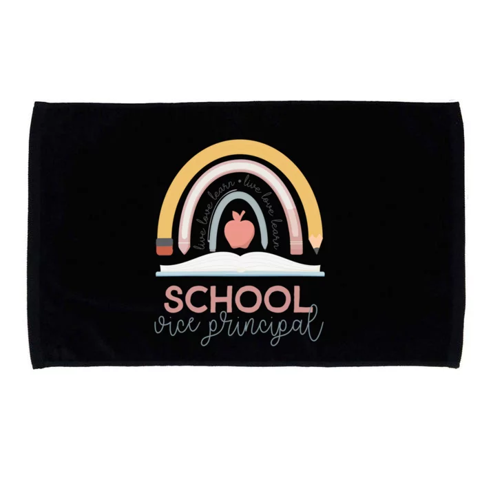 School Vice Principal Boho Rainbow Day Back 2 School Gift Microfiber Hand Towel