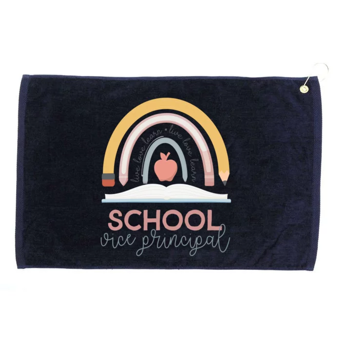 School Vice Principal Boho Rainbow Day Back 2 School Gift Grommeted Golf Towel