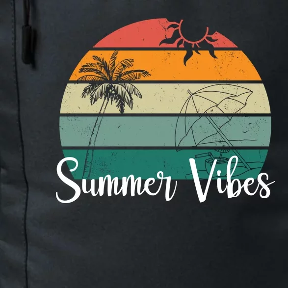 Summer Vibes Palm Trees Retro Sunset Daily Commute Backpack