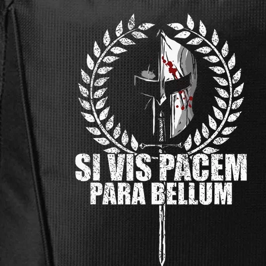 Si Vis Pacem Para Bellum Latin Wisdom Proverb City Backpack