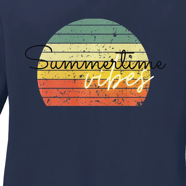 Summertime Vibes Premium Ladies Long Sleeve Shirt