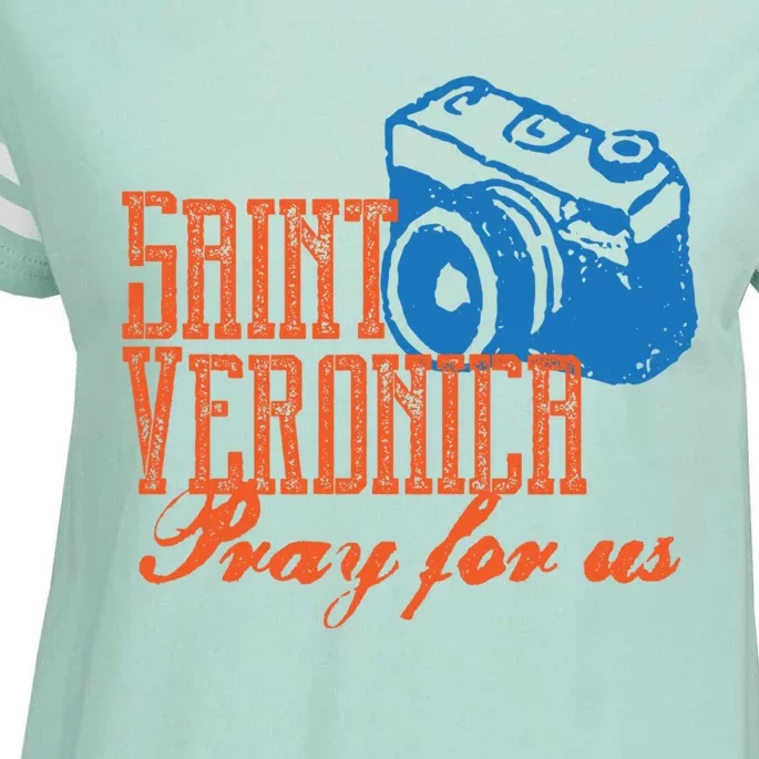 St Veronica Patron Saint Photography Photographers Catholic Cool Gift Enza Ladies Jersey Football T-Shirt