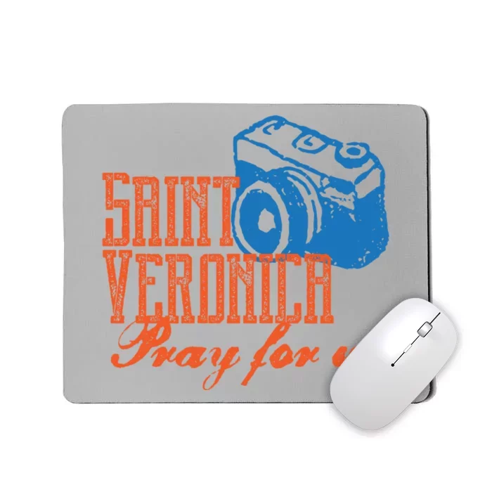 St Veronica Patron Saint Photography Photographers Catholic Cool Gift Mousepad