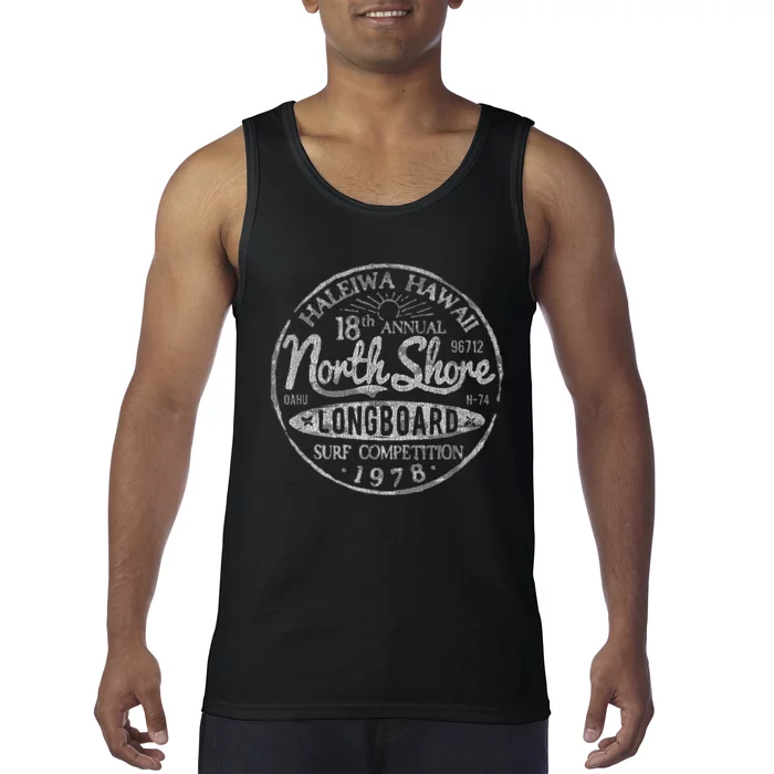 Surf Vintage Pacific Beach Long Board Wave Tank Top