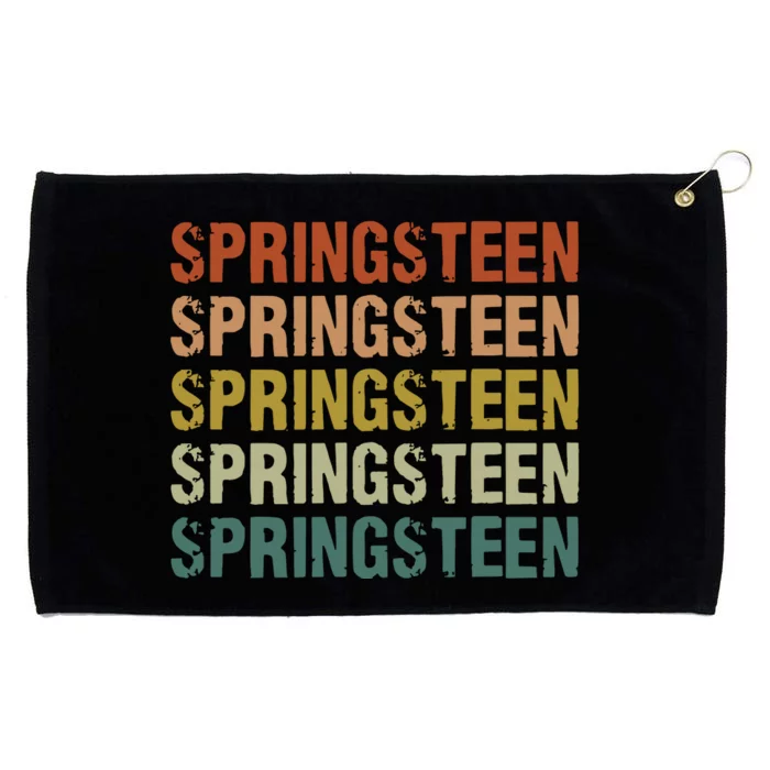 Springsteen Vintage Retro Rock Concert Grommeted Golf Towel