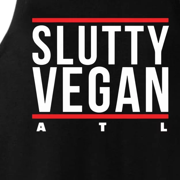 Slutty Vegan Run Slutty Ladies Tri-Blend Wicking Tank