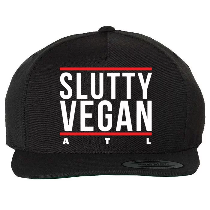 Slutty Vegan Run Slutty Wool Snapback Cap