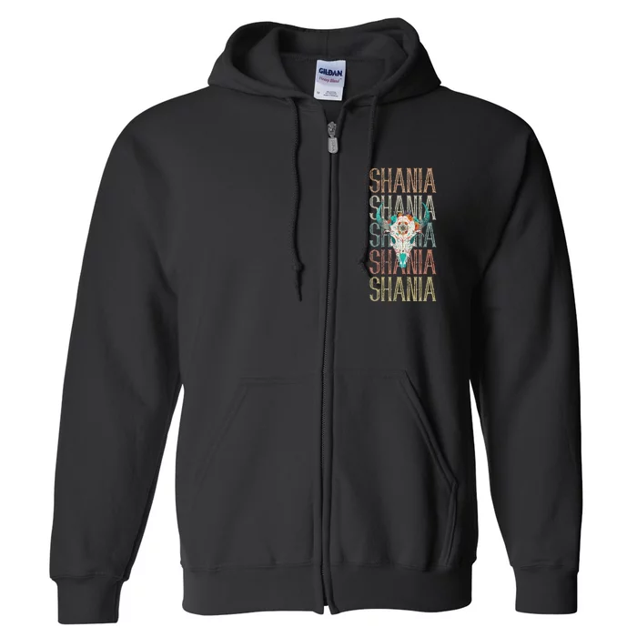 Shania Vintage Retro Full Zip Hoodie